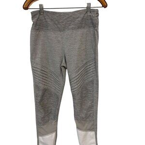 Avia Leggings Activewear Womens Medium 8-10 Grey White Pants Workout Gym Running